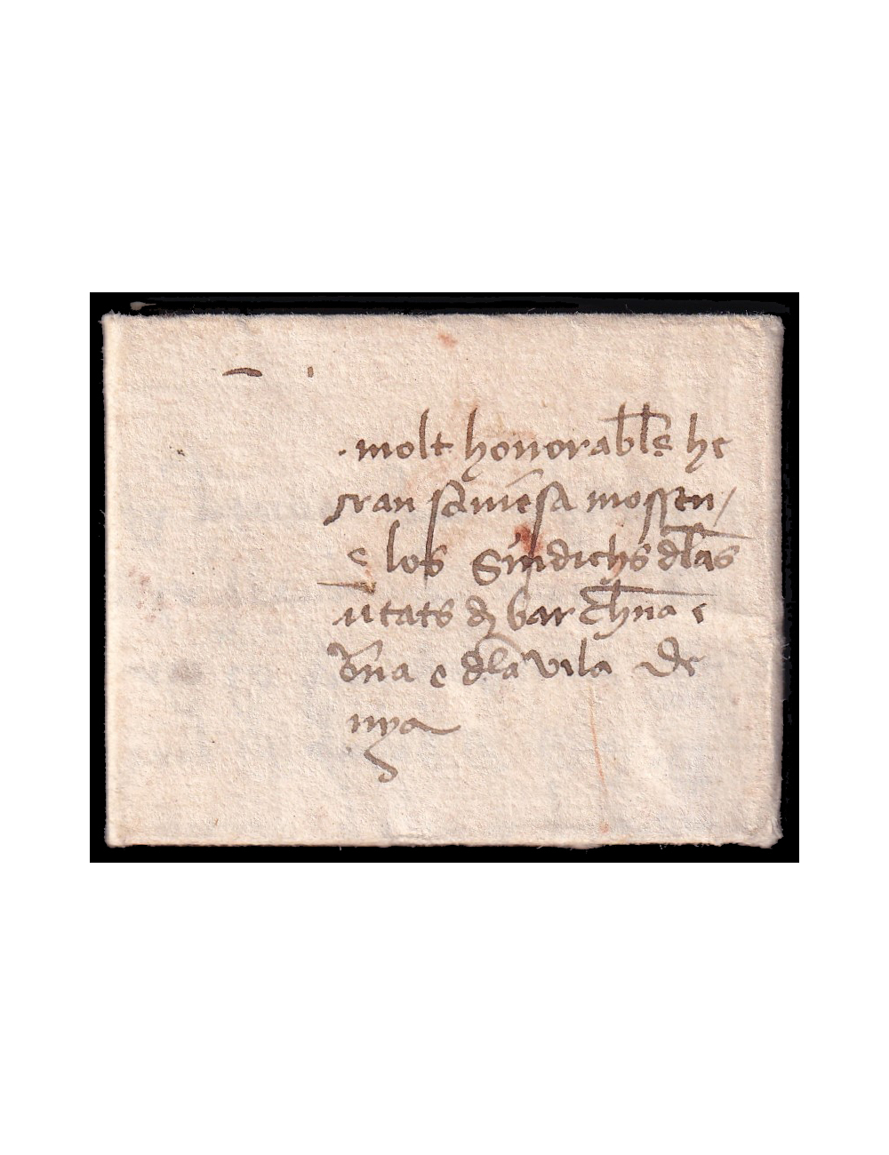 1390 circa. (23 MAR) Sicilia (Italia) a los “síndicos de las ciudades de Barcelona y Girona”. Extensa carta escrita en catalán e