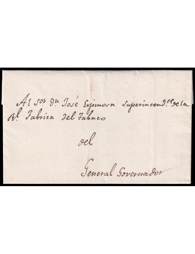 1810 (11 JUL) Sevilla. Correo interior. Mns. “del General Governador” (sic). Al dorso marca circular del General Gobernador en r