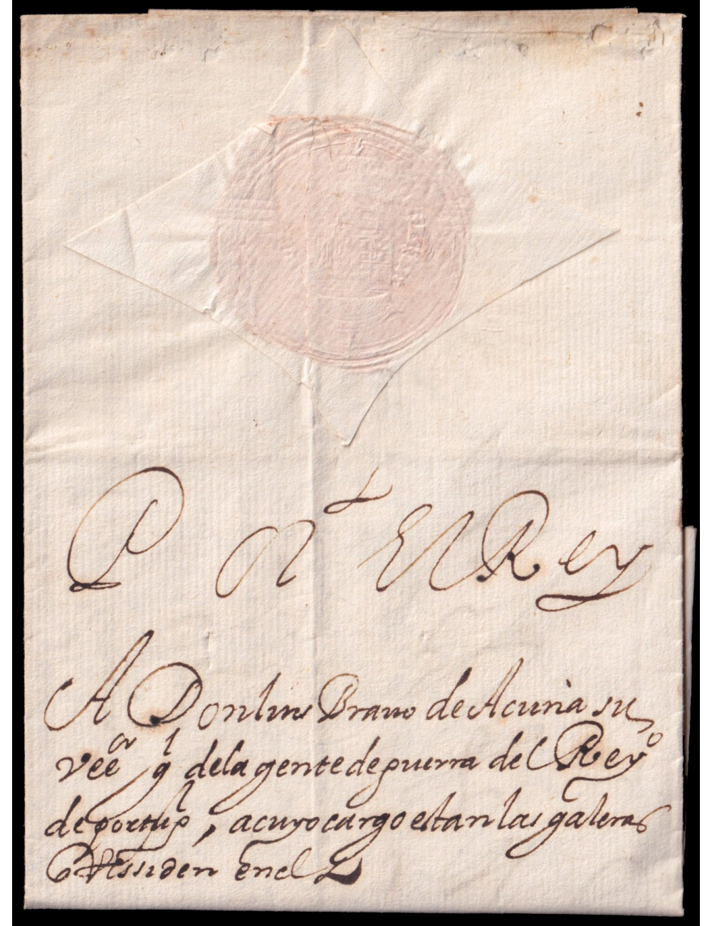 1608 (31 MAY) Ventosilla (Burgos) a Portugal. Carta Real Fda. “Yo El Rey” (Felipe III) con indicación mns. “Por El Rey” en el fr